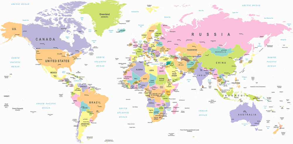 Peta Dunia Warna-warni: Menampilkan Keragaman Bumi