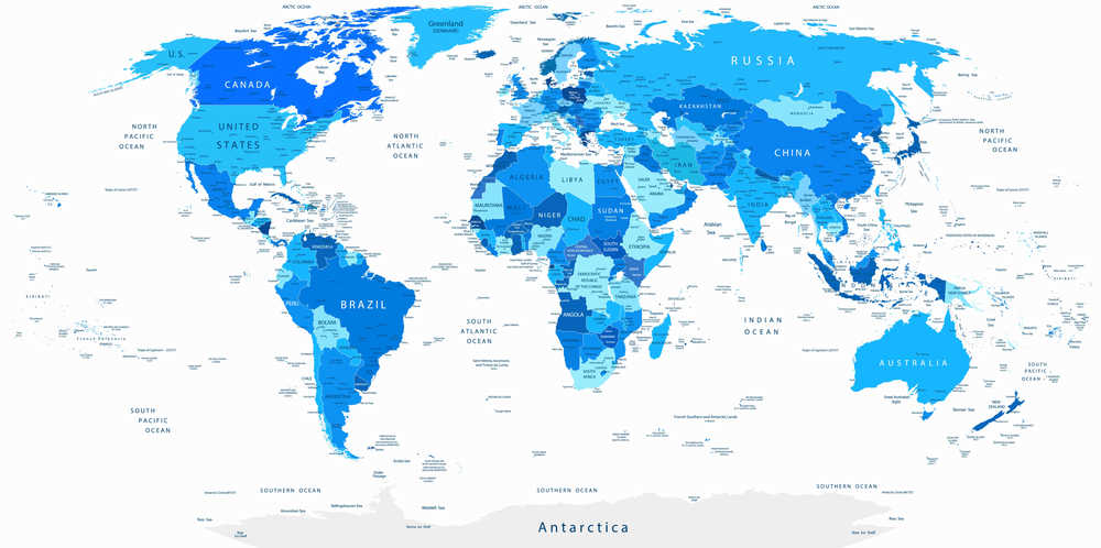 Peta Dunia Nama Benua: Mengenal Daratan-daratan Utama