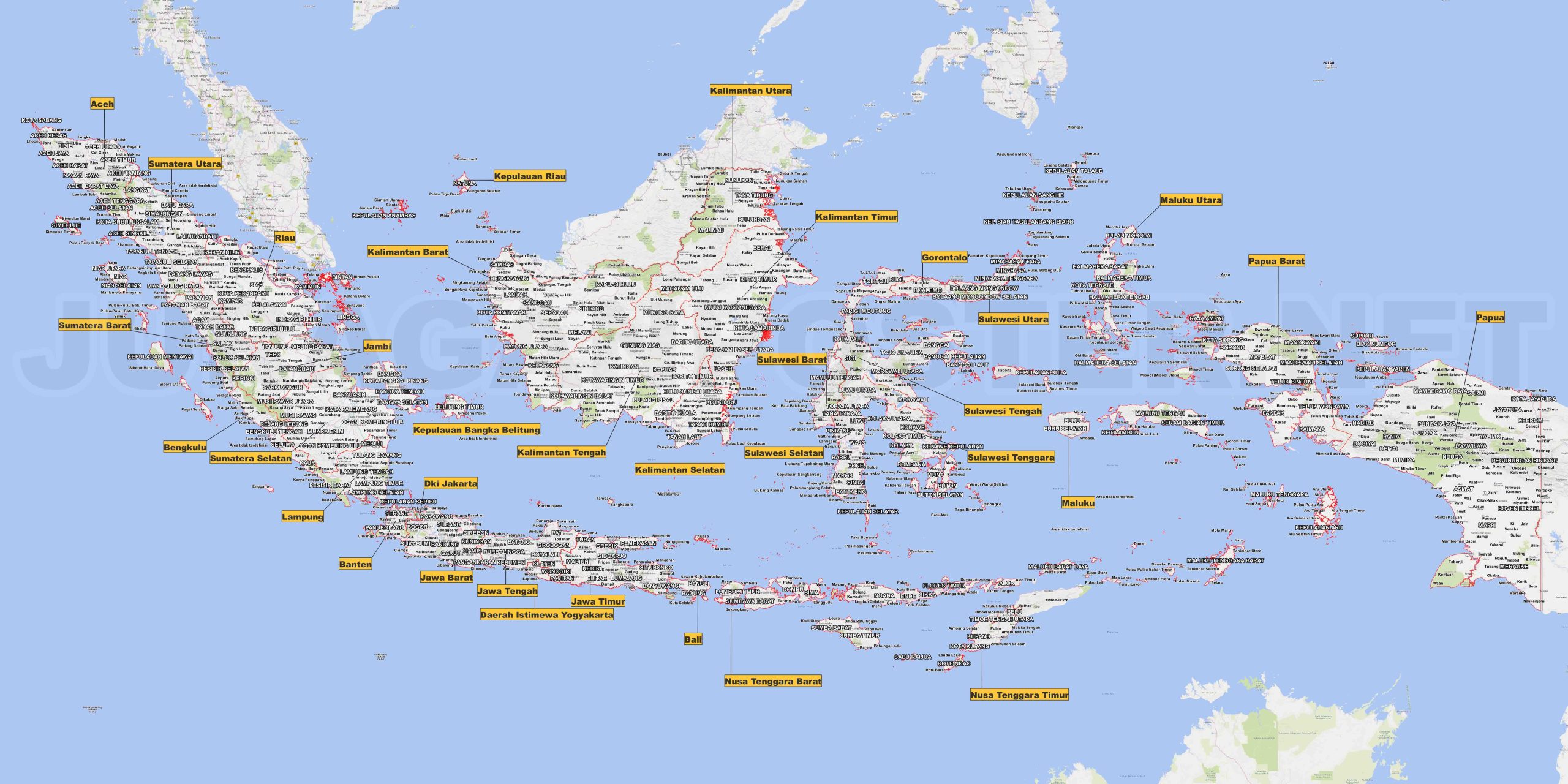 Gambar Peta Buta Indonesia: Mengenal Nama-nama Wilayah