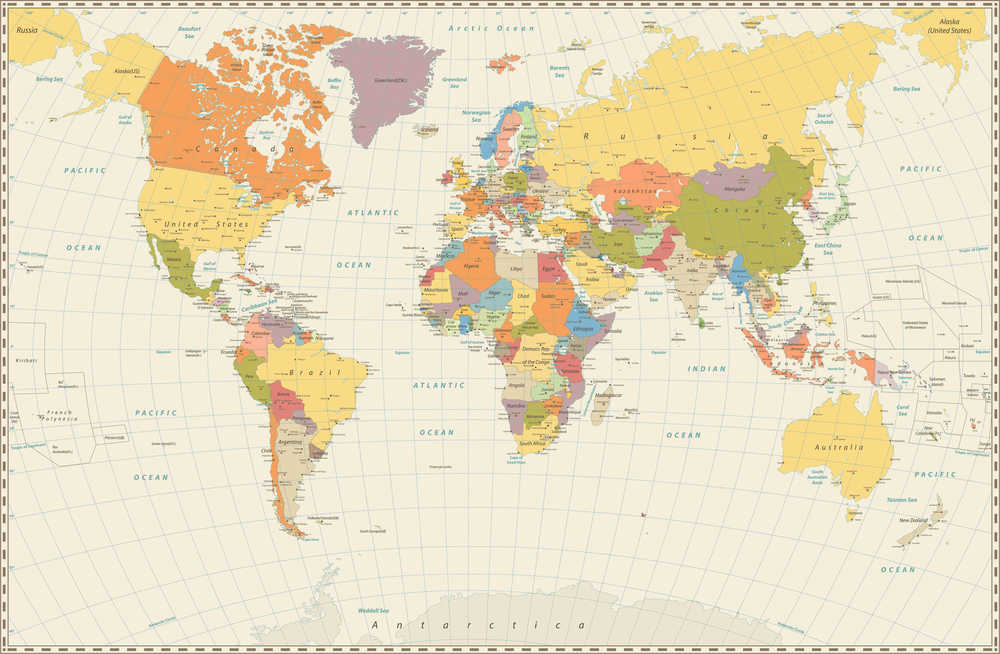 Gambar Peta Dunia Atlas: Menjelajahi Bumi dalam Ilustrasi Detail