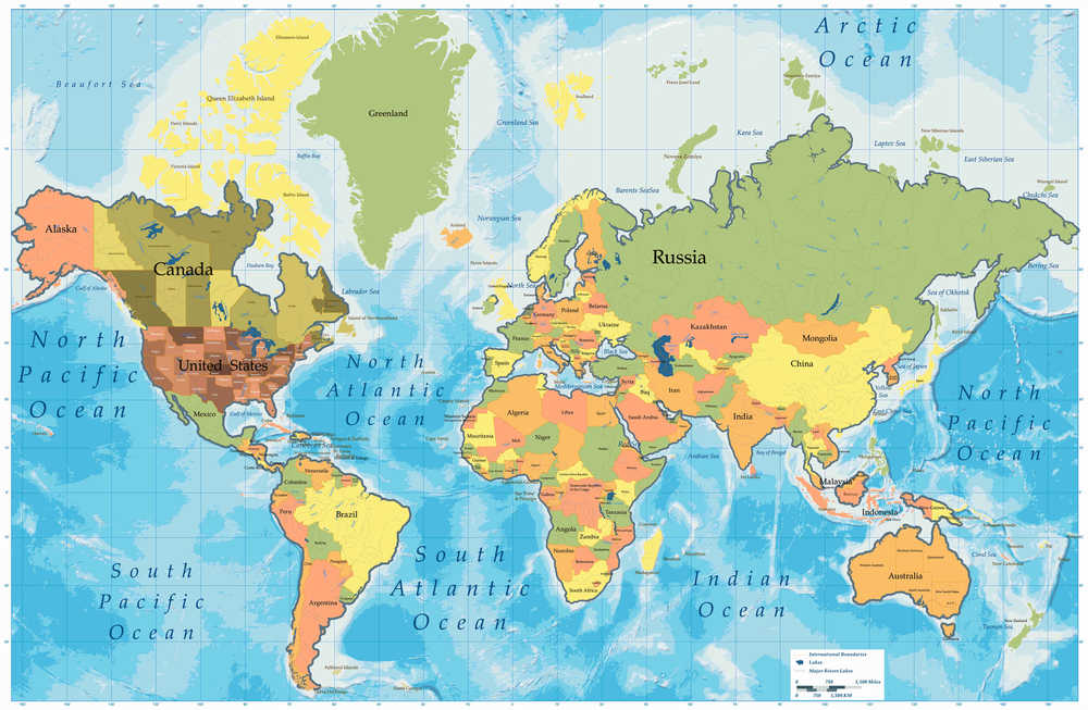 Gambar Peta Dunia Berwarna: Kehidupan dalam Warna-warni